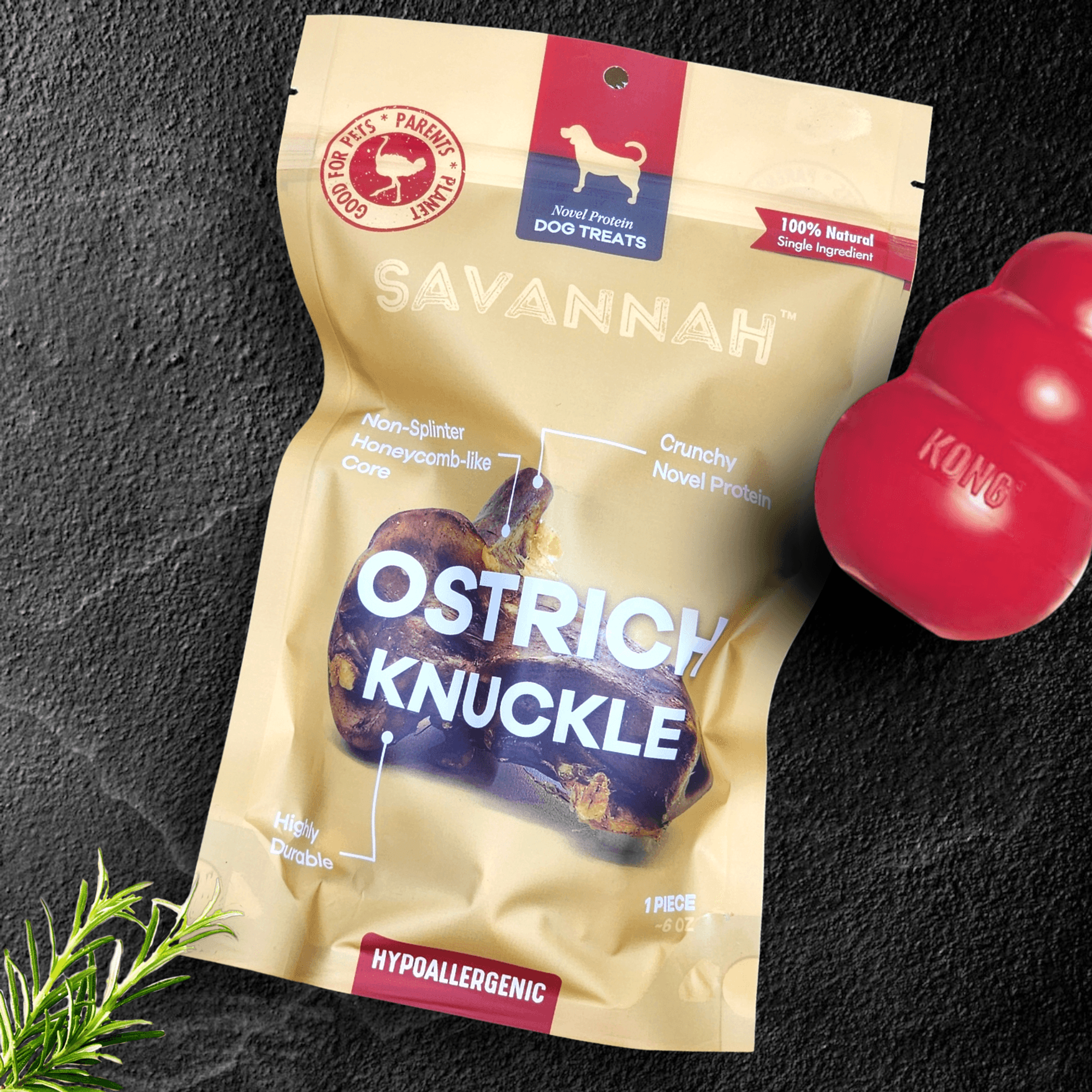 OstriTreats INC Ostrich Knuckle : The Perfect Chew for Small to Medium Dogs & Sensitive Stomachs Dog Treats
