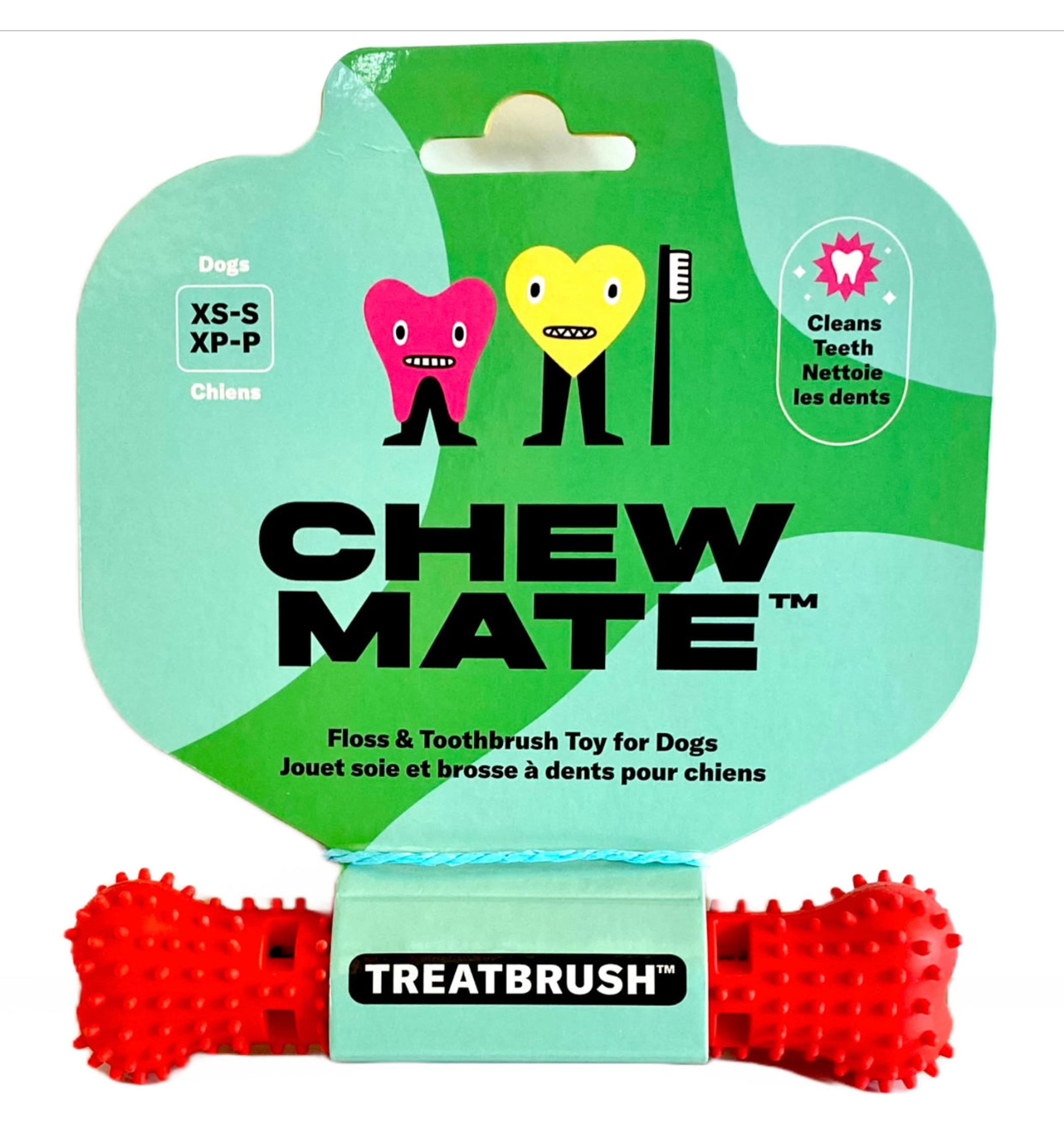 Chewmate (Allnat Innovations Inc) Natural Rubber Bone Toothbrush Toy Dental Care