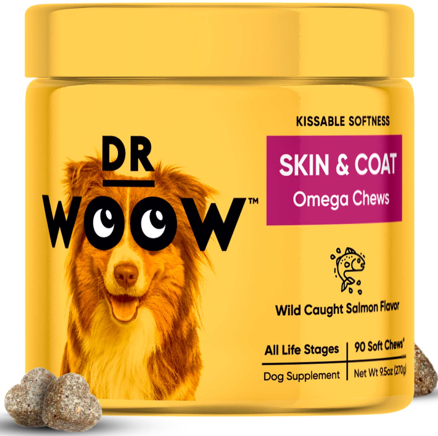 DR WOOW Dr Woow Skin and Coat Soft Chews Animal Vitamins & Supplements