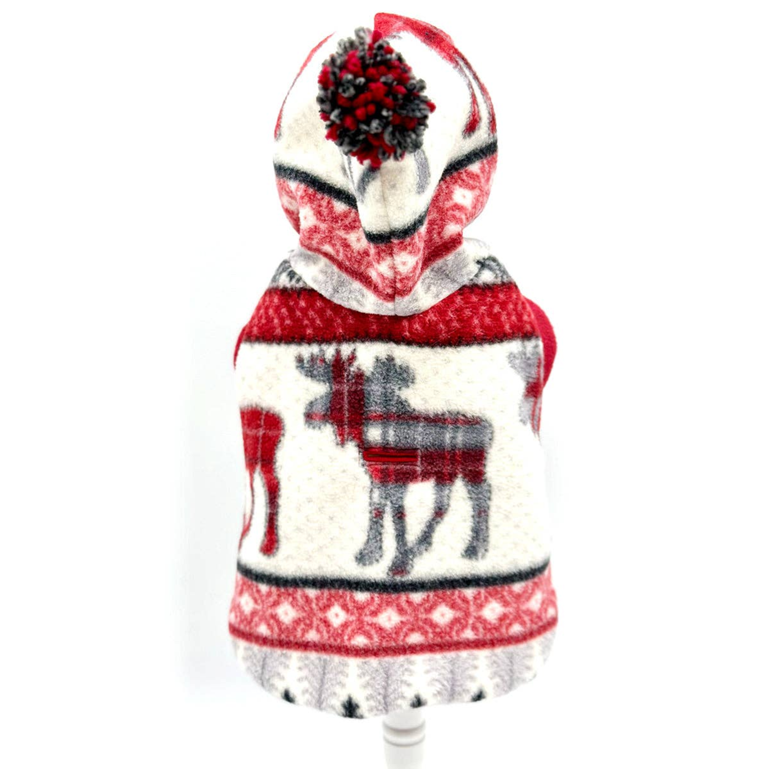 DoggieCoutureNY Dog Clothes DoggieCoutureNY "Through the Woods" Luxe Fleece Blanket Hoodie w/ Pom Pom Dog Clothes