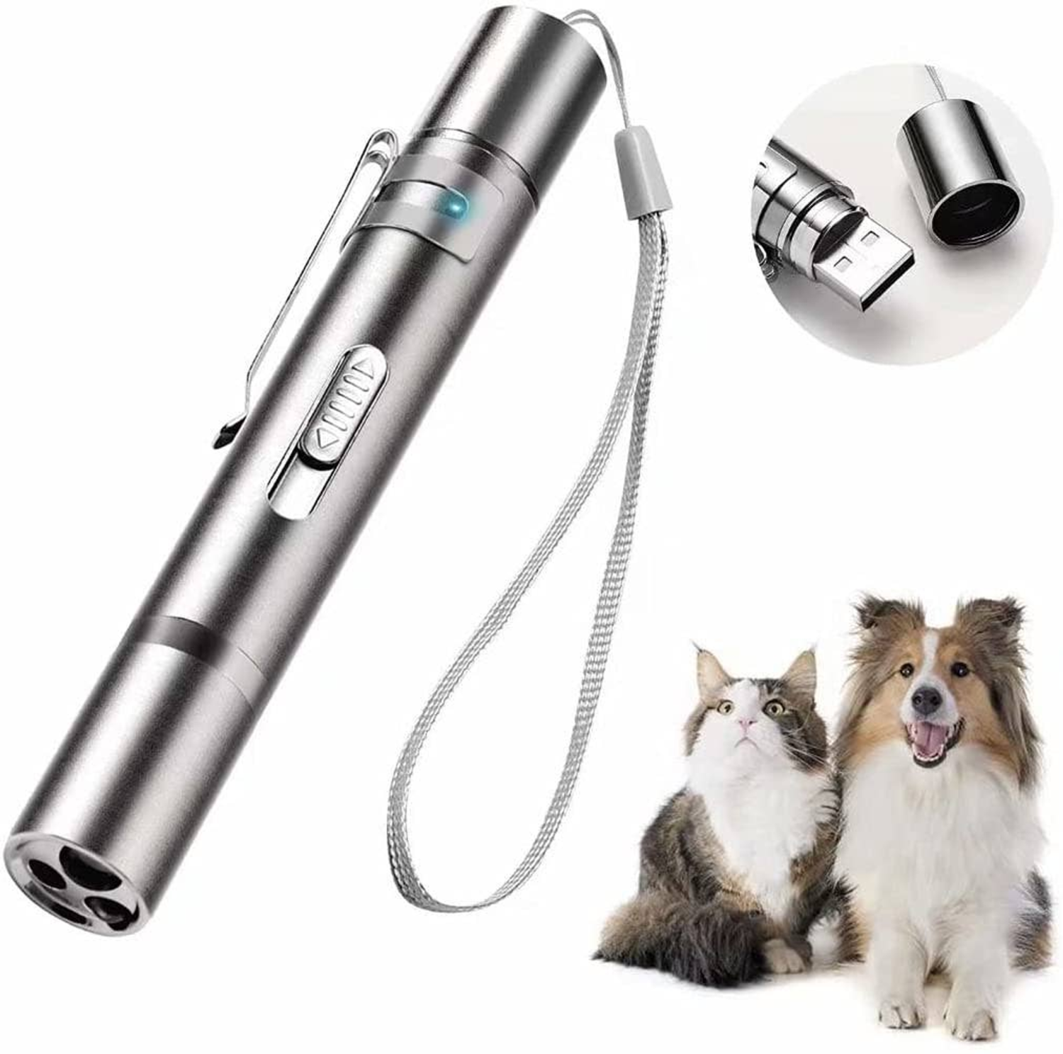 HASHIR PRODUCTS Red Laser Pointer for Cats Dogs 3 Multi-mode Interactive Toy Grooming Supplies
