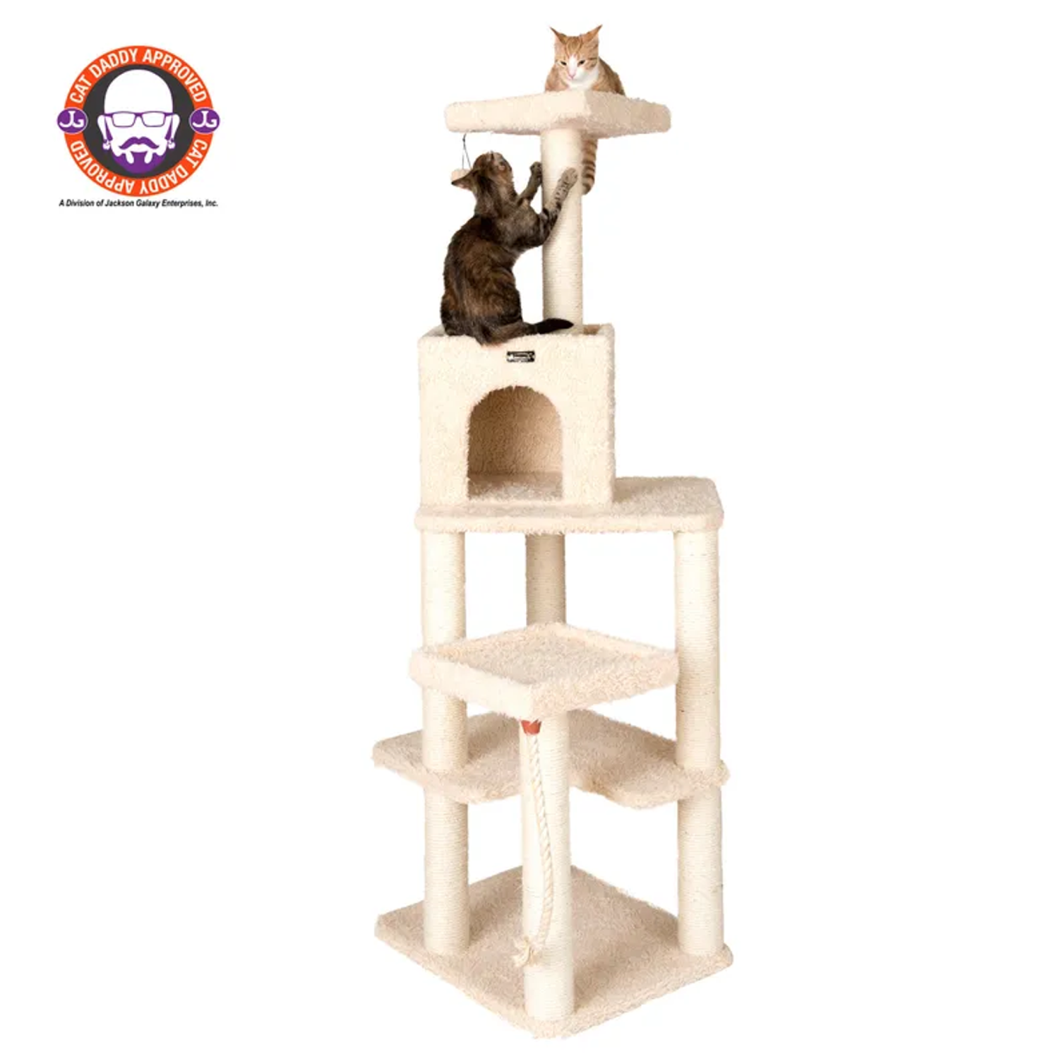 AeroMark International Inc Scratchers AeroMark International Inc Armarkat Cat Tower Real Wood Cat Condo House 69" Scratchers
