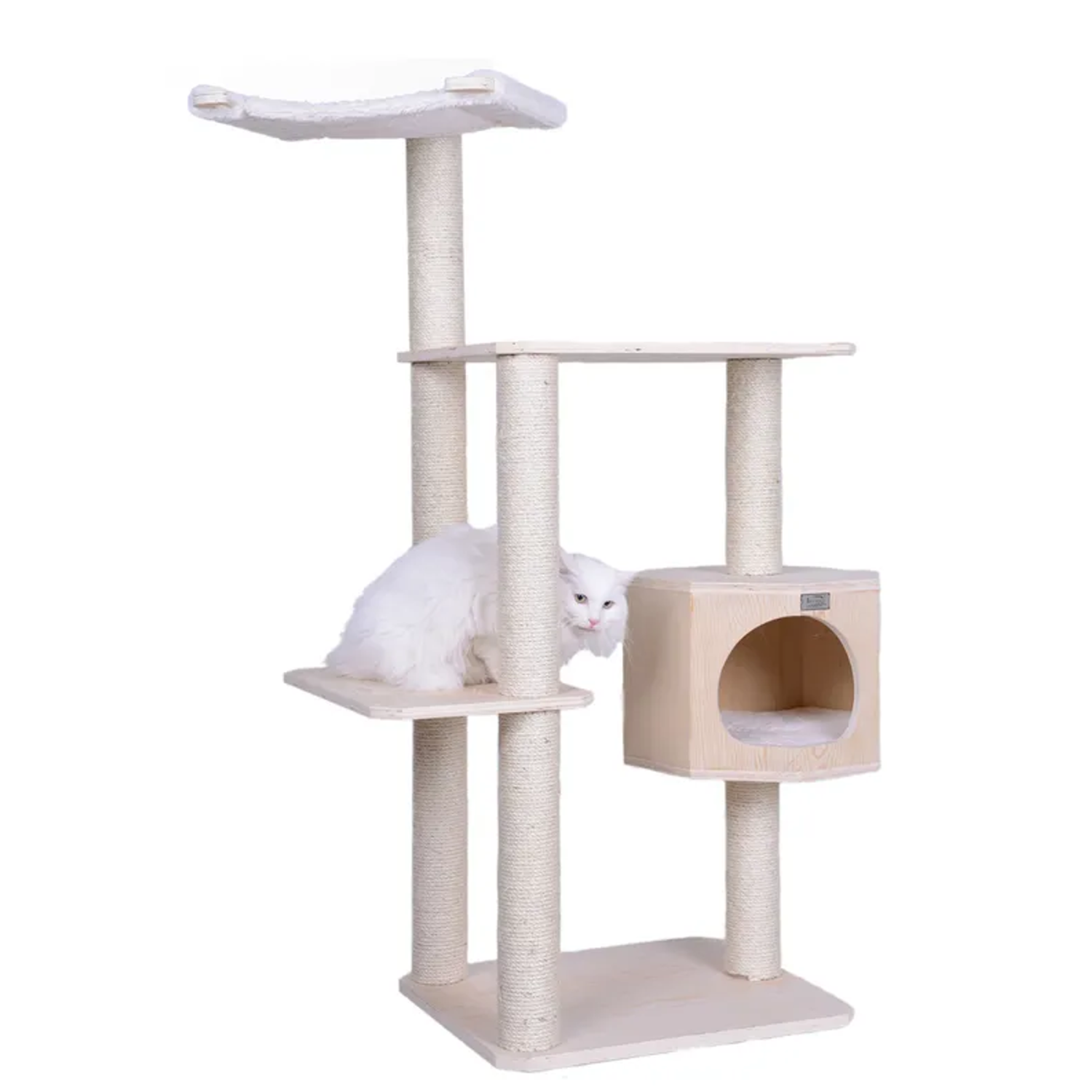 AeroMark International Inc Armarkat Premium Scots Pine 54-Inch Cat Tree W Three Levels Scratchers