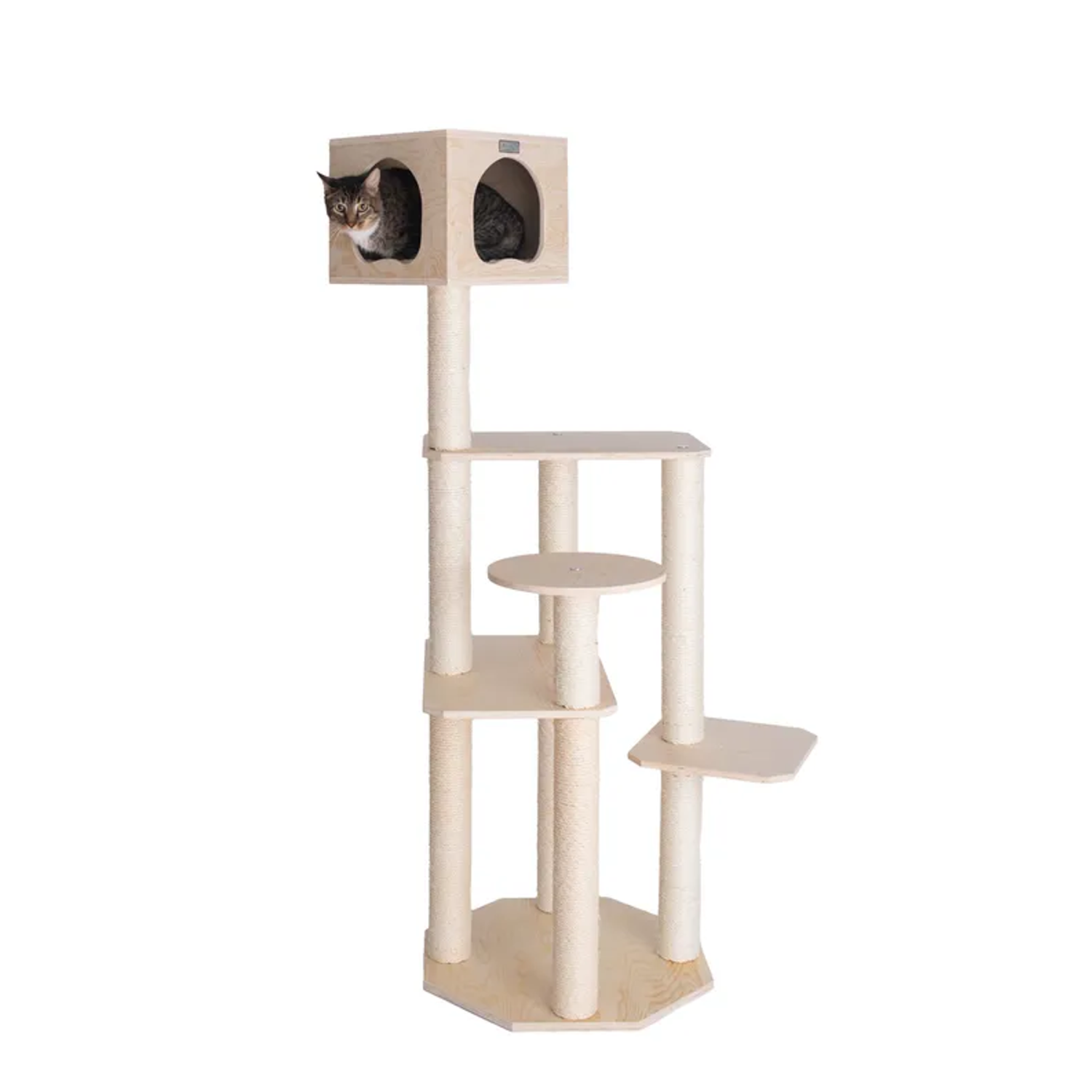 AeroMark International Inc Armarkat Premium Scots Pine 69-Inch Cat Tree W Five Levels Scratchers