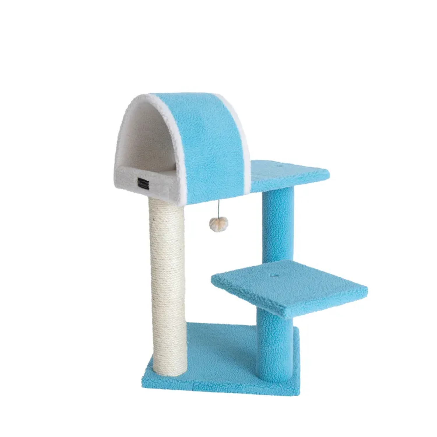 AeroMark International Inc Armarkat Sky Blue 29" Cat Tree Real Wood Cat Tunnel Scratchers