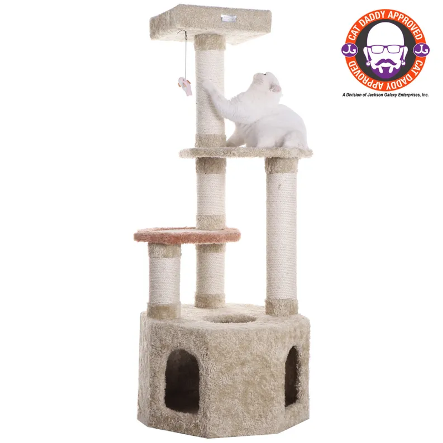 AeroMark International Inc Armarkat X5703 Carpet Cat Furniture Real Wood Cat Condo Scratchers