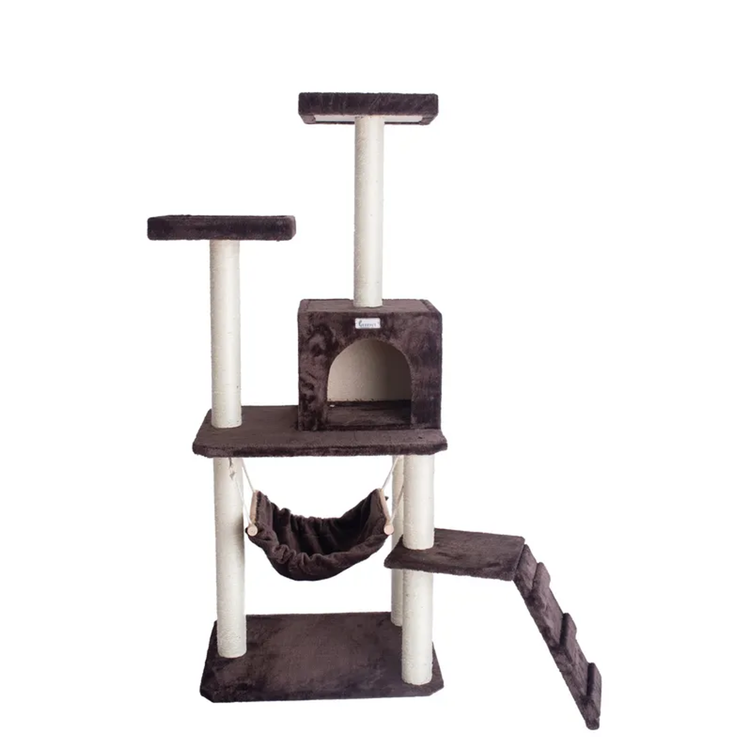 AeroMark International Inc GleePet 57-Inch Cat Tree Real Wood Climber  With Four Levels Scratchers