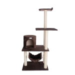 AeroMark International Inc GleePet 59-Inch Brown Cat Tree Real Wood Cat Hammock Scratchers