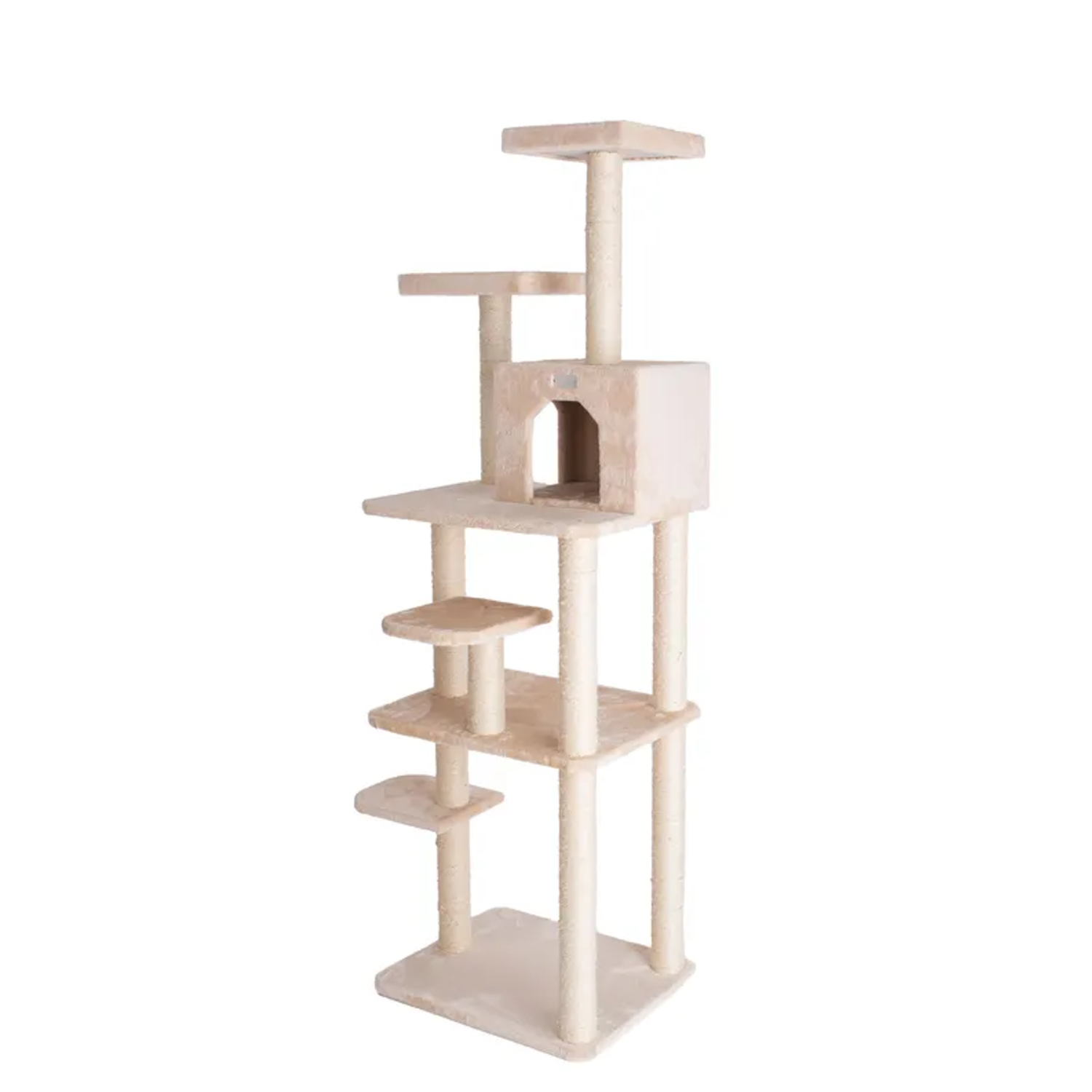 AeroMark International Inc GleePet Real Wood 74-Inch Cat Tree With Seven Levels