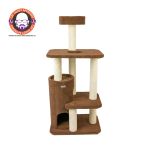 AeroMark International Inc Real Wood 3-Level Carpeted Cat Tree Condo