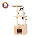AeroMark International Inc Real Wood 3-tier Cat Condo With Sisal Scratching Post 39" H Scratchers