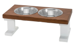 Bearwood Essentials Farmhouse 2 Bowl Elevated Regular Feeder Pet Feeders