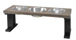Bearwood Essentials Farmhouse 3 Bowl Elevated Regular Feeder Pet Feeders