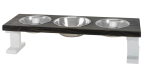 Bearwood Essentials Farmhouse 3 Bowl Elevated Regular Feeder Pet Feeders