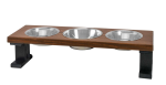 Bearwood Essentials Farmhouse 3 Bowl Elevated Regular Feeder Pet Feeders