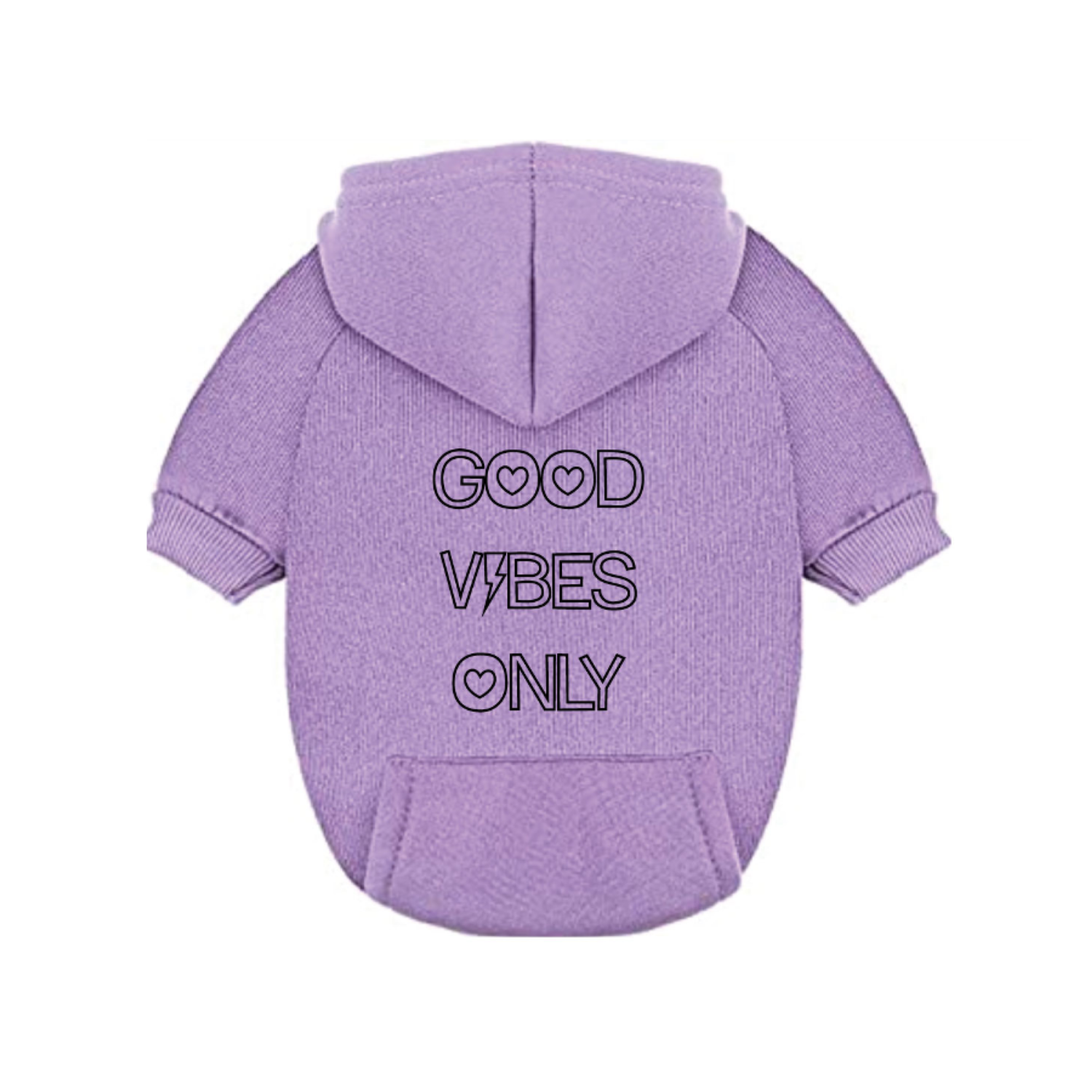 Puppy Community Dog Clothes Puppy Community Good Vibes Only Lighting Bolt Dog Hoodie Dog Clothes