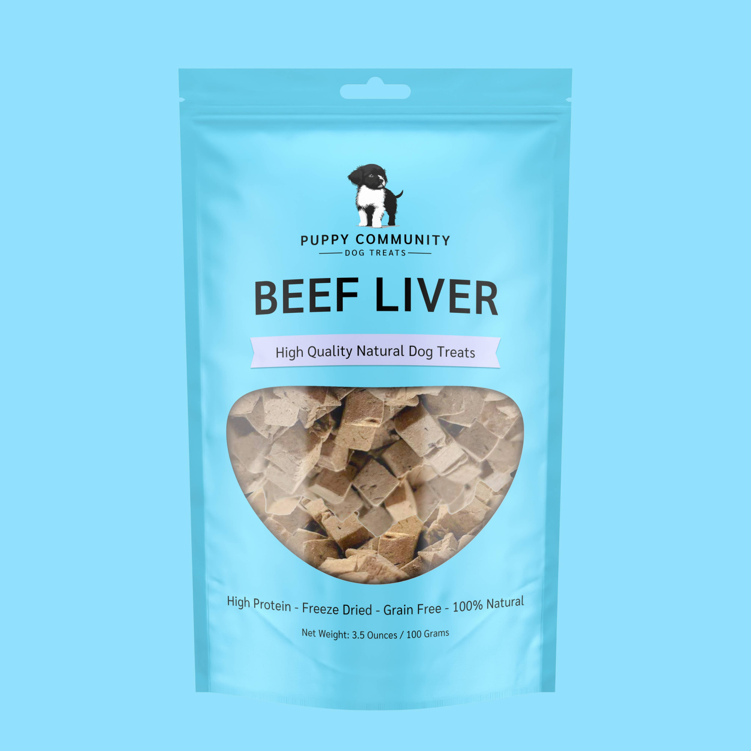 Puppy Community Freeze Dried Beef Liver Dog Treats