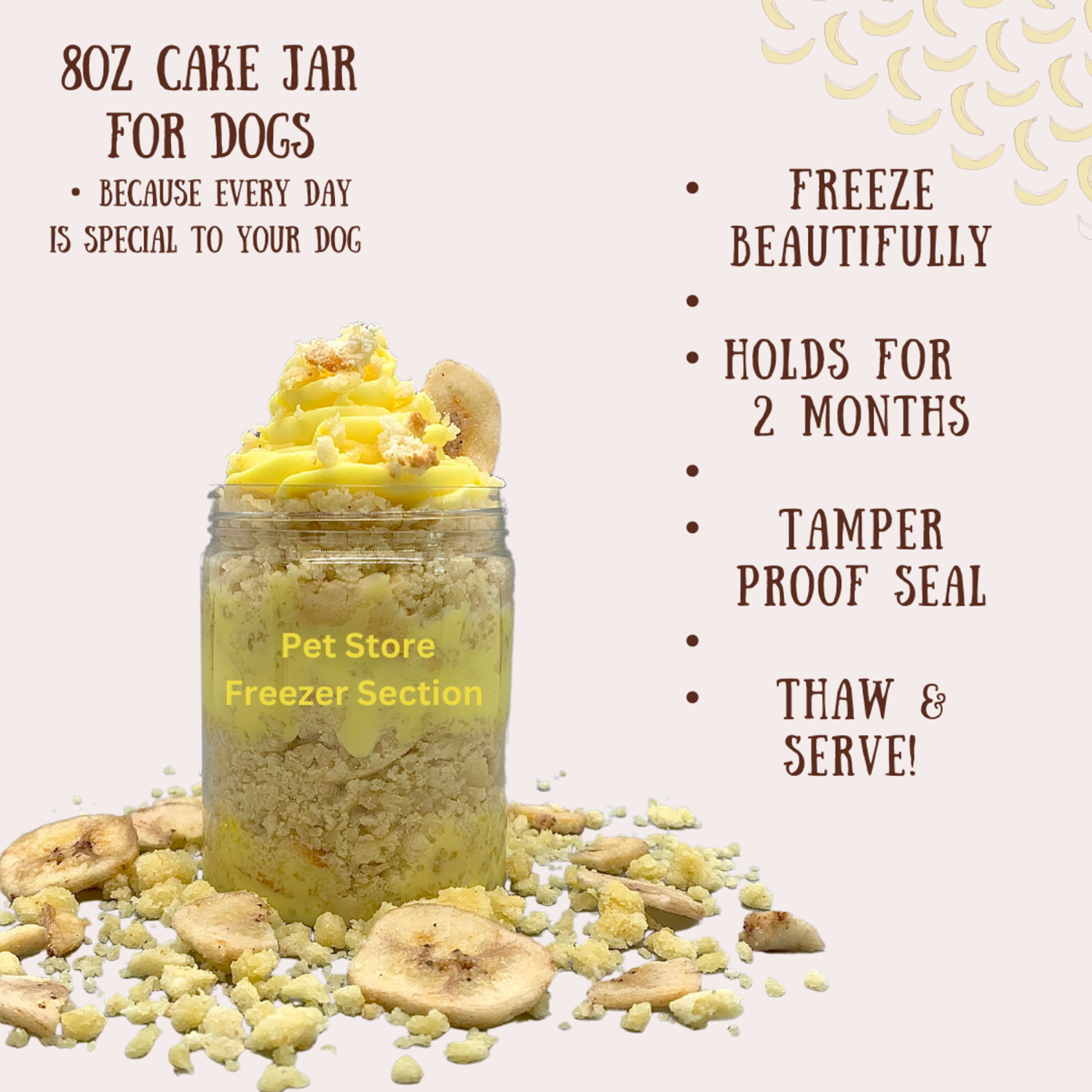 Bow Wow Chews LLC Layered Pawty Cake Jars Dog Treats