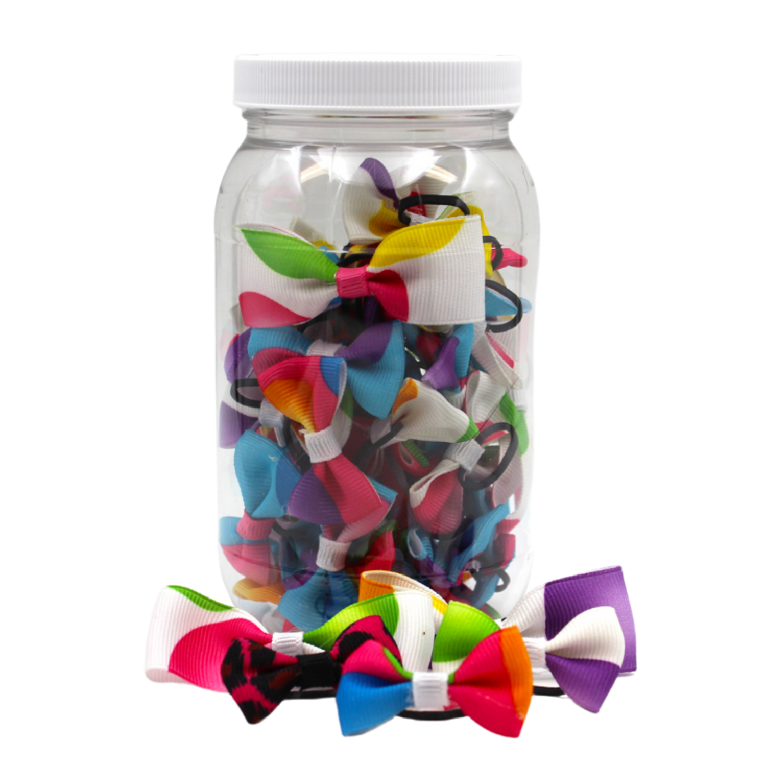 Pets Ribbons GD123 | 50-100 Balloon Groomers Dinky Dog/ Cat bows in jar|Pets Ribbons Pet Accessories