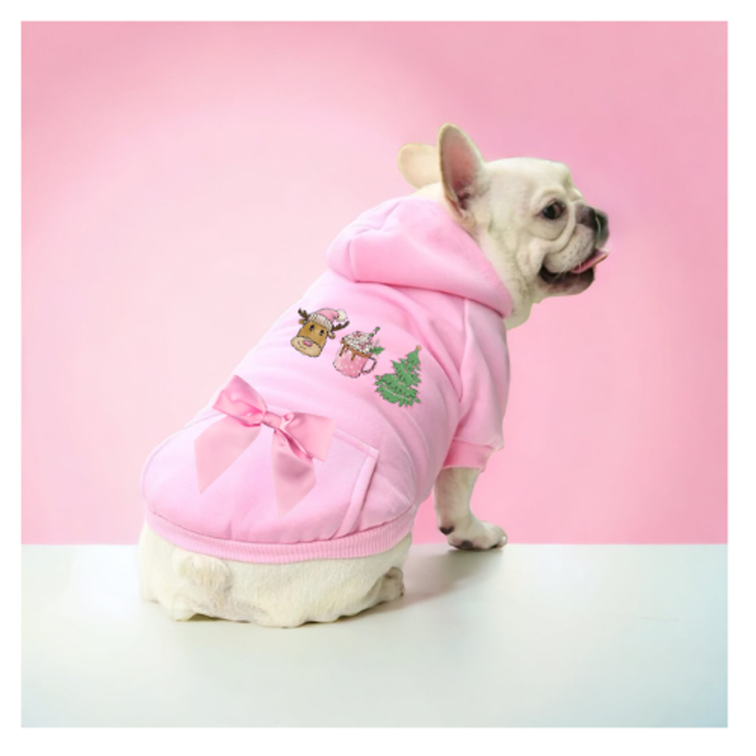 Bark Fifth Avenue Reindeer Fun- Dog Hoodie Dog Clothes
