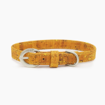 DIPHDA Honey Yellow Cork Leather Collar Pet Accessories