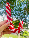 CSCORD International LLC Christmas: Handmade Small Braided Rope Candy Cane Dog Toys