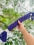 CSCORD International LLC Large Handmade Macrame Purple Candy Rope for Big Dogs Dog Toys
