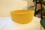 CSCORD International LLC Handmade Sustainable Yellow Cotton Rope Basket Dog Toys