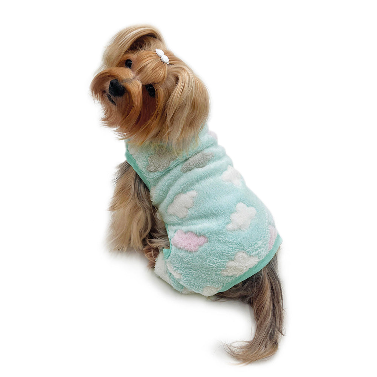 Klippo Pet Inc Ultra Plush Fluffy Clouds Front Sleeveless Pajamas Dog Clothes