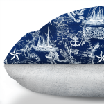 Nauti-dog Handmade LLC Carta Marina Navy Vintage Nautical Toile Duvet-style Dog Bed Dog Beds