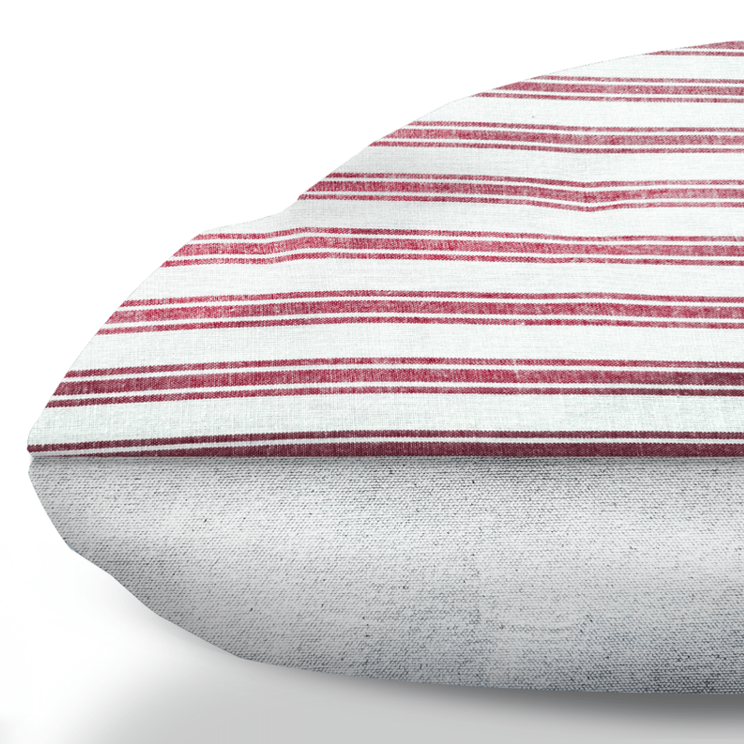 Nauti-dog Handmade LLC Dog Beds Nauti-dog Handmade LLC Marblehead Light Red Ticking Stripe Farmhouse Duvet Style Dog Bed Dog Beds