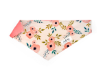 Nauti-dog Handmade LLC Charleston Blush Floral Tea Rose Over-the-collar Dog Bandana Dog Collars