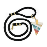Nauti-dog Handmade LLC Sunset Retro-mod Stripe Premium Rope Dog Leash Dog Leashes