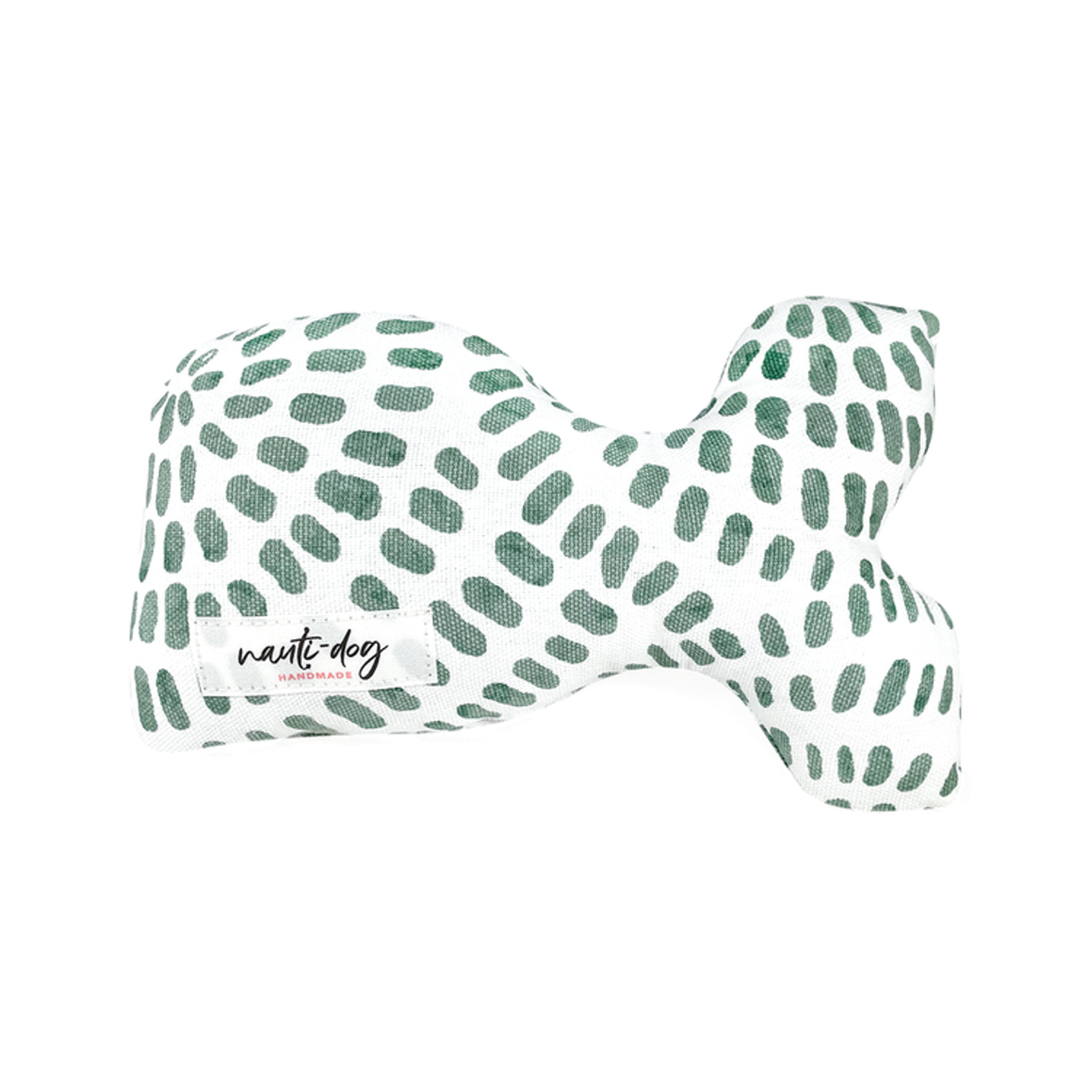 Nauti-dog Handmade LLC Urchin Mudcloth Sage Woven Stuffed Squeaker Wubby Dog Toy Dog Toys