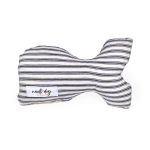 Nauti-dog Handmade LLC Naval Rigging Navy Ticking Stripe Woven Stuffed Squeaker Wubby Dog Toy Pet App