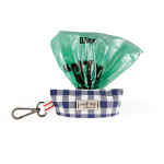 Nauti-dog Handmade LLC Buffalo Navy Check Oxford Plaid Dog Poop Waste Bag Dispenser Poop Bags