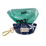 Nauti-dog Handmade LLC Carta Marina Navy Vintage Nautical Toile Dog Waste Poop Bag Dispenser Poop Bags