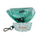 Nauti-dog Handmade LLC Paperwhite Sea Glass Green Daisy Floral Dog Waste Poop Bag Dispenser Poop Bags