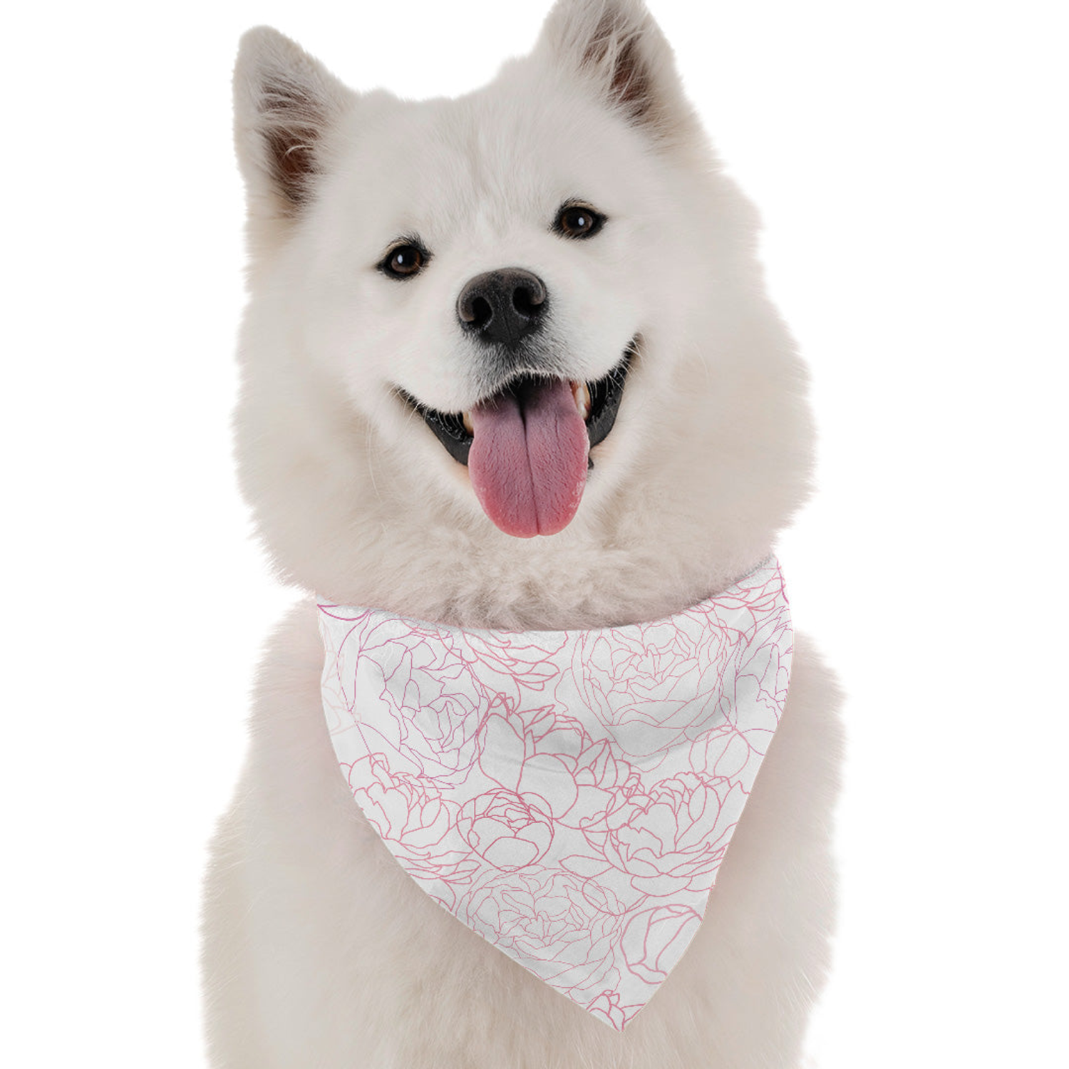 Bandoggies White Carnation Dog Bandanas
